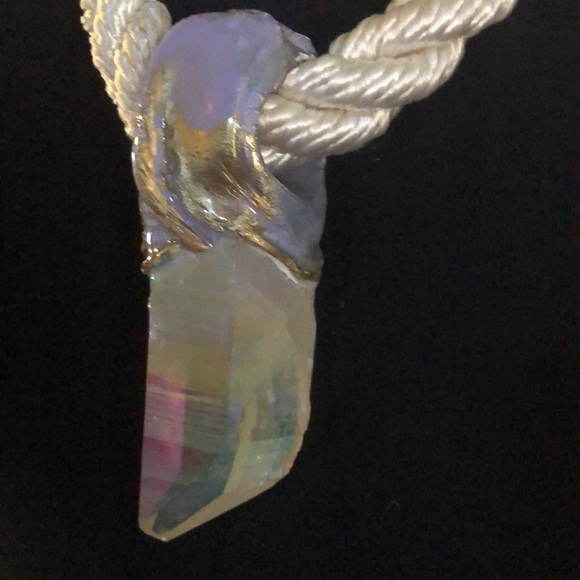 SOLD - Adina Mills Rainbow Quartz Rope Necklace - One of a kind statement piece - Picture 3 of 6